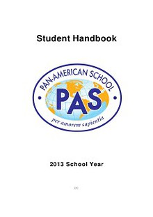 Pan-American School Student Handbook 2013