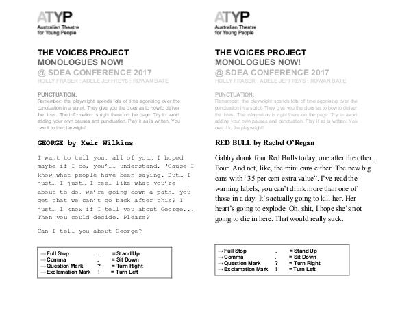 ATYP @ SDEA: The Voices Project ATYP_THEVOICESPROJECTHANDOUT
