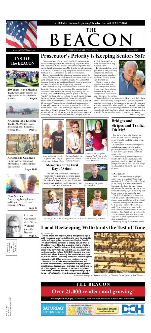 the BEACON Newspaper, Indiana Beacon Oct 2017