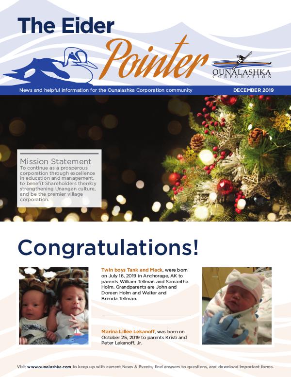 December Eider Pointer E_Newsletter_December2019_final