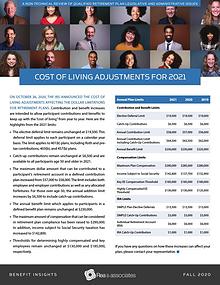 Benefit Insights | Cost of Living Adjustments