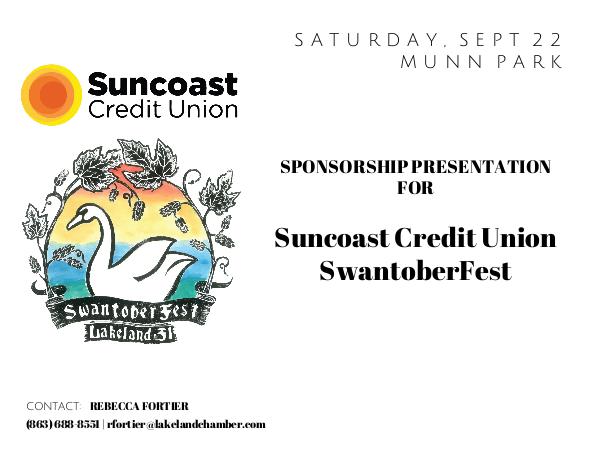 Sponsor Presentation for Suncoast Credit Union SwantoberFest Sponsor Presentation