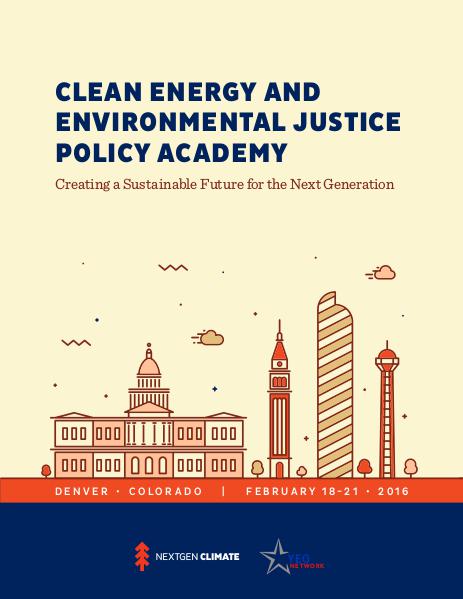 YEO Policy Academies Clean Energy & Environmental Justice Pol. Academy