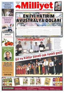 Milliyet Australia Turkish Newspaper 2 April 2013 / 72