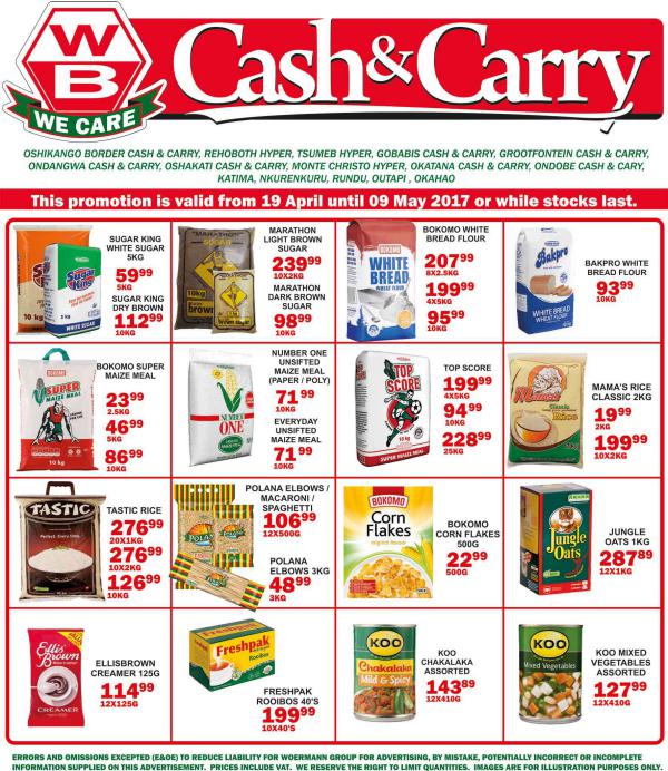 Woermann Cash & Carry Namibia 19 April - 9 May 2017