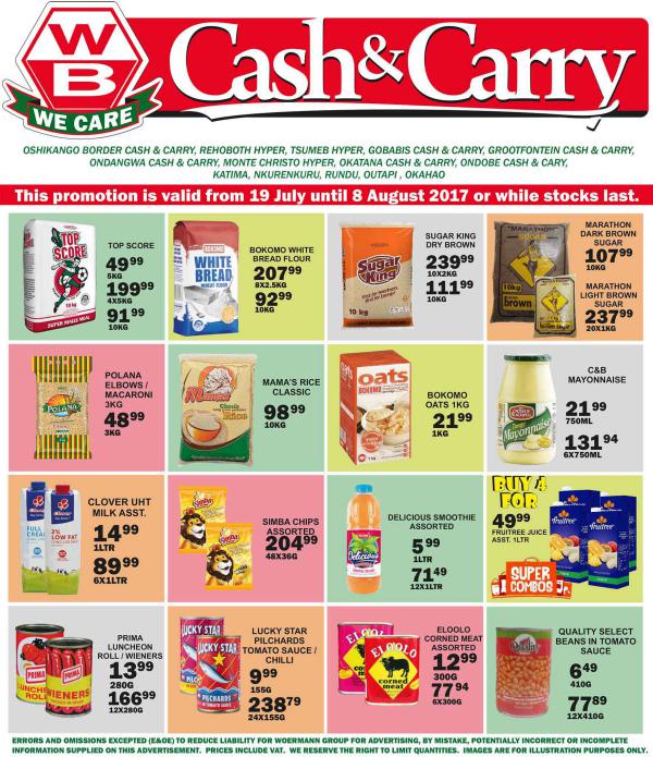 Woermann Cash & Carry Namibia 19 July - 8 August 2017