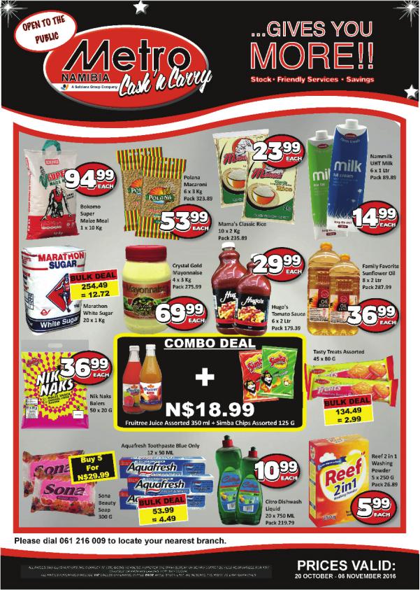 Metro Cash & Carry Namibia 20 October - 6 November 2016