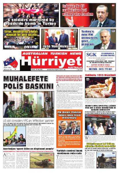 Milliyet Australia Turkish Newspaper 26 Mayıs 2016