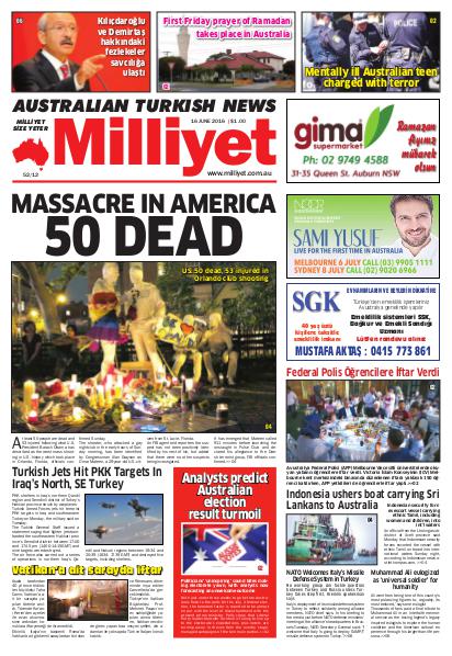 Milliyet Australia Turkish Newspaper 16 Haziran 2016