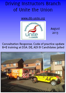 Driving Instructors Branch of Unite the Union August 2013