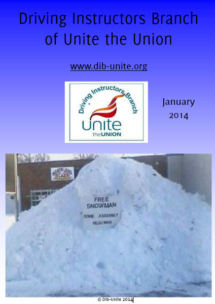 Driving Instructors Branch of Unite the Union January 2014
