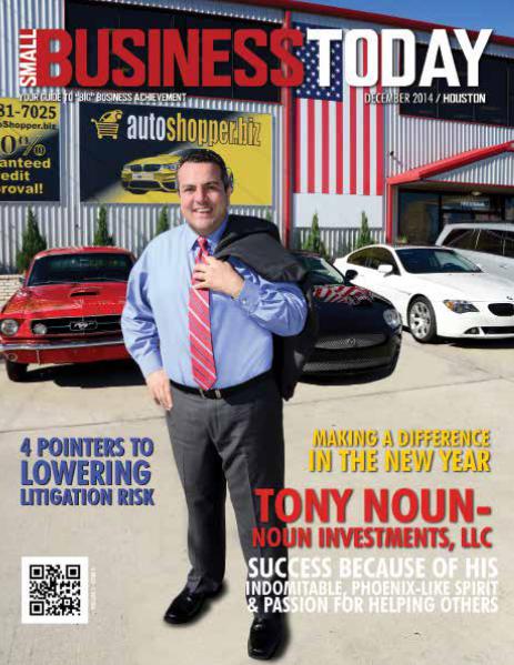 Small Business Today Magazine DEC 2014 NOUN INVESTMENTS