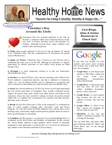 Healthy Home Newsletter February 2013 - Volume XVII, Issue 2