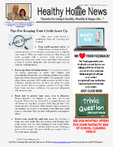Healthy Home Newsletter June 2013 - Volume XVII, Issue 6