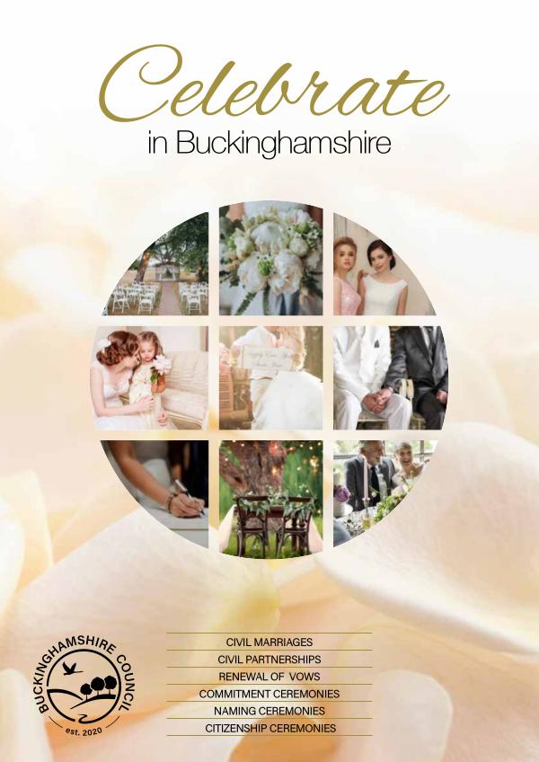 Celebrate in Buckinghamshire, Wedding Guide Buckinghamshire A4