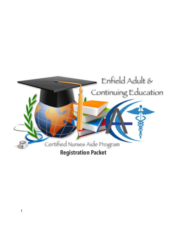 Enfield Adult Education Brochures CNA Registration Packet 2018