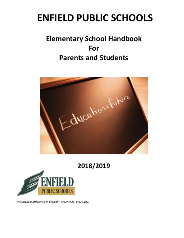Student Handbooks Elementary Handbook  2018-19