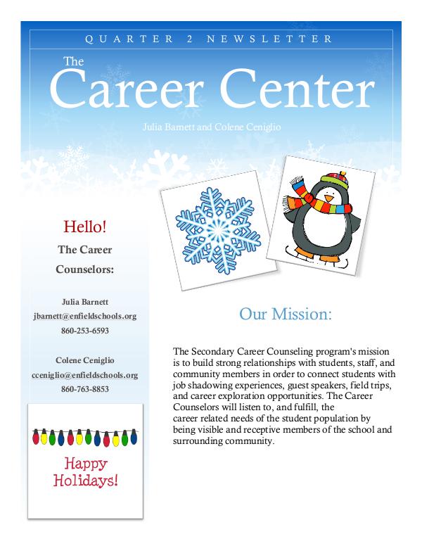 EHS Career Center Career Center Winter 2018 Newsletter