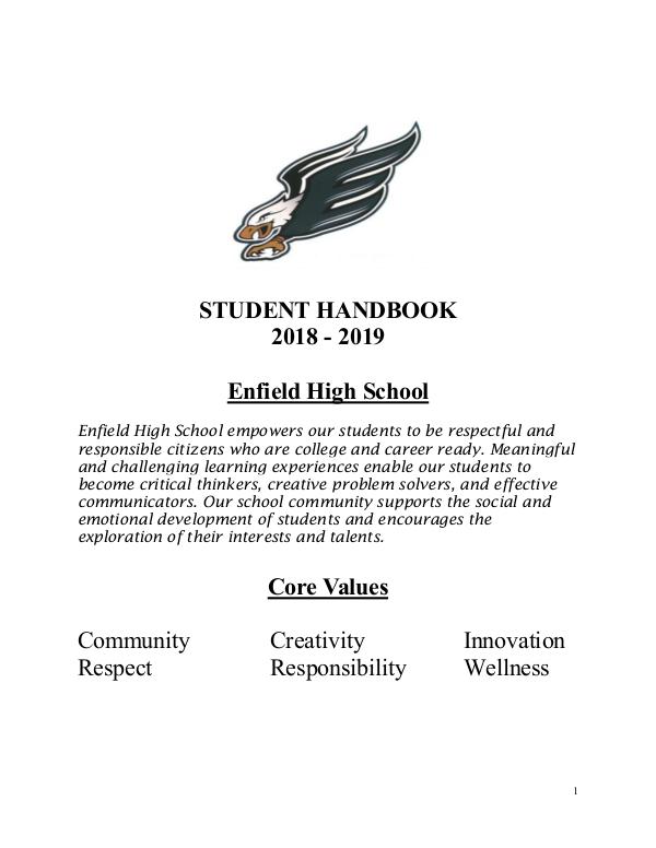 Student Handbooks EHS Student Handbook 2019