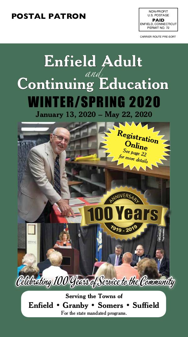 Enfield Adult Education Brochures Enfield Adult Ed Winter 2020