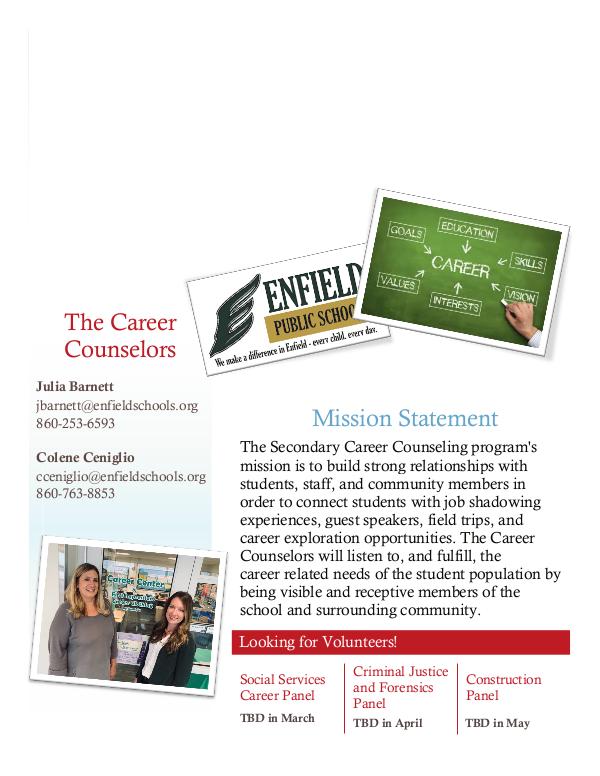 EHS Career Center Career Center Newsletter Winter 2020
