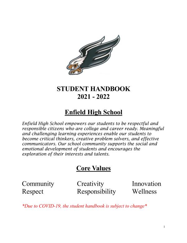 EHS Student Handbook 2022