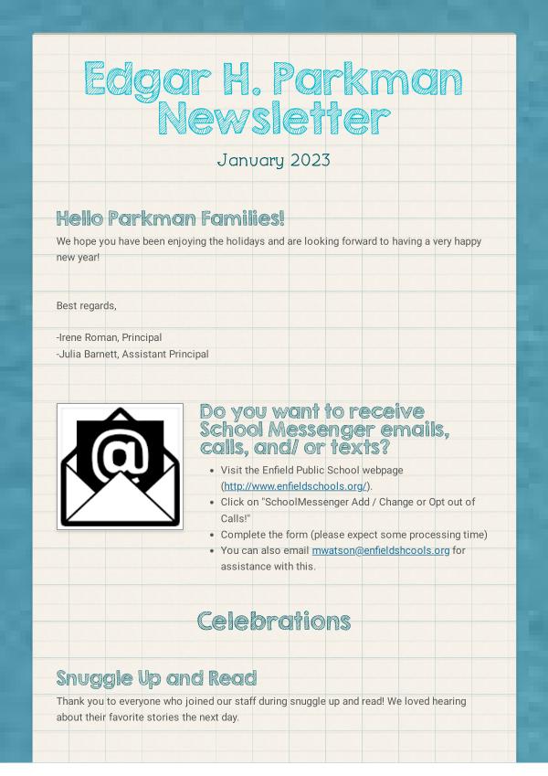 EPS: Parkman January 2023 Parkman Newsletter 010323