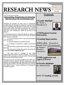 Division of Research and Economic Development FY 17 Q2 Research News