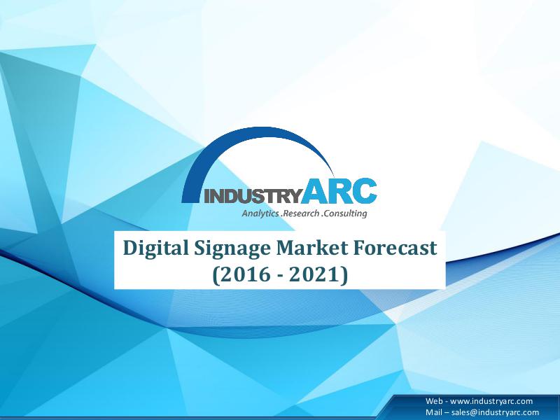 Digital Signage Market Analysis and Opportunities 2016-2021