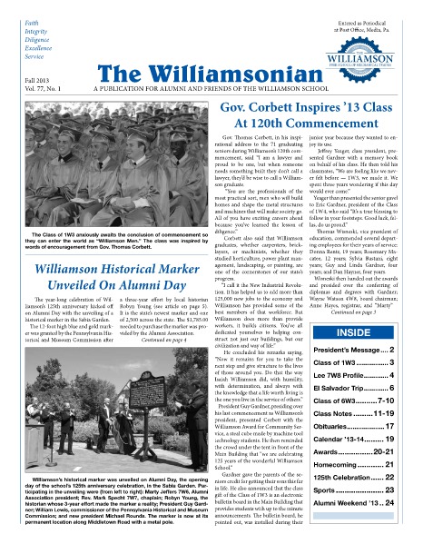 The Williamsonian Fall 2013
