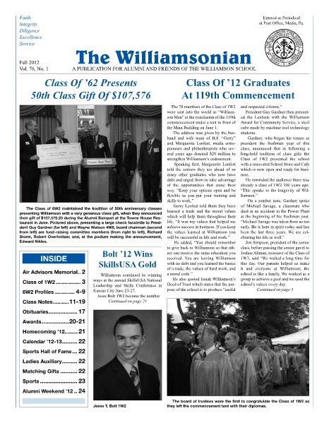 The Williamsonian Fall 2012