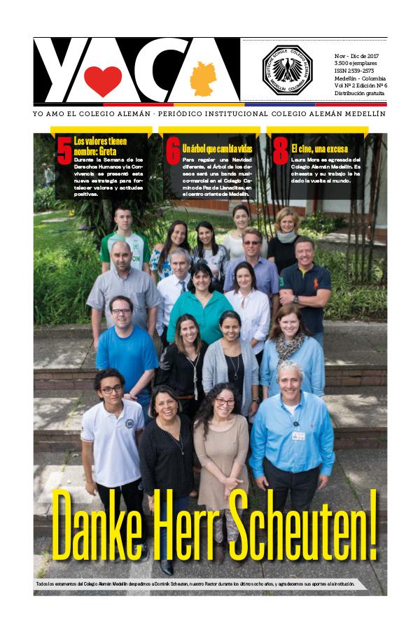 YACA-Periódico institucional del Colegio Alemán Medellín Vol Nº 2 Edición Nº 6