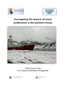 Investigating the impacts of ocean acidification in the Southern Ocean - Antarctic Cruise