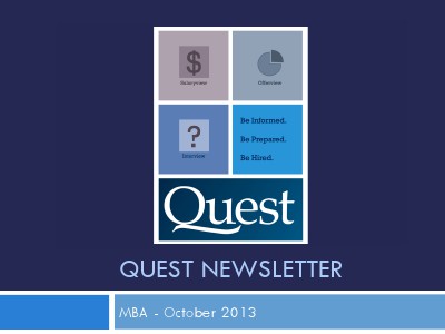 MBA Quest Newsletter MBA October 2013