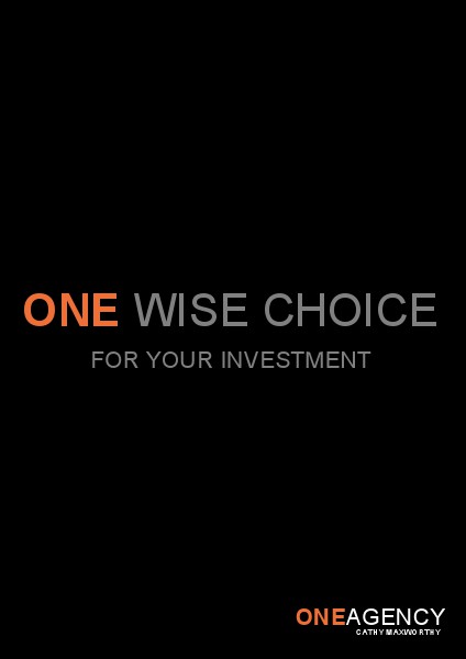 ONE WISE CHOICE For your investment
