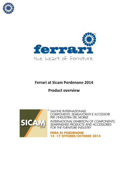 A. Ferrari SpA - SICAM 2014 Product overview