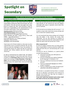 Spotlight on Secondary Newsletter