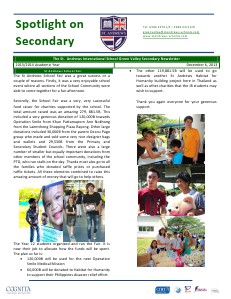 Spotlight on Secondary Newsletter 06.Dec.2013