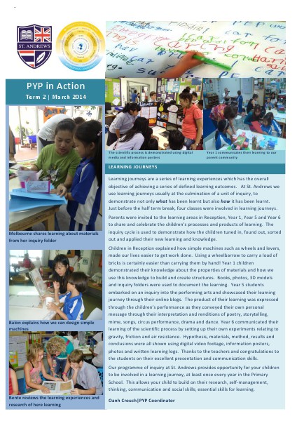 PYP in Action Newsletter March 2014