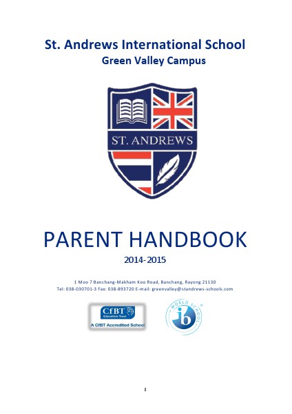 Secondary Parent Handbook Issue 2014-2015