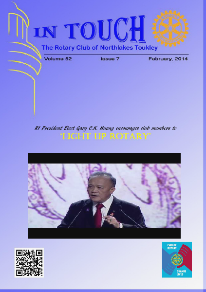 Rotary Club of Northlakes Toukley In Touch February 2014