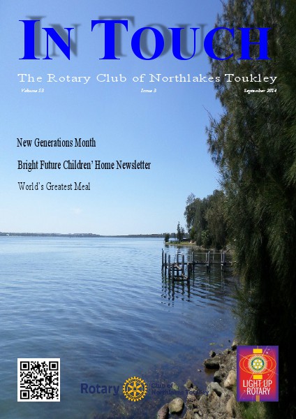 Rotary Club of Northlakes Toukley In Touch September 2014