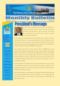Rotary Club of Northlakes Toukley In Touch April 2013