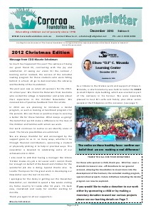 Cararoo Newsletter December 2012