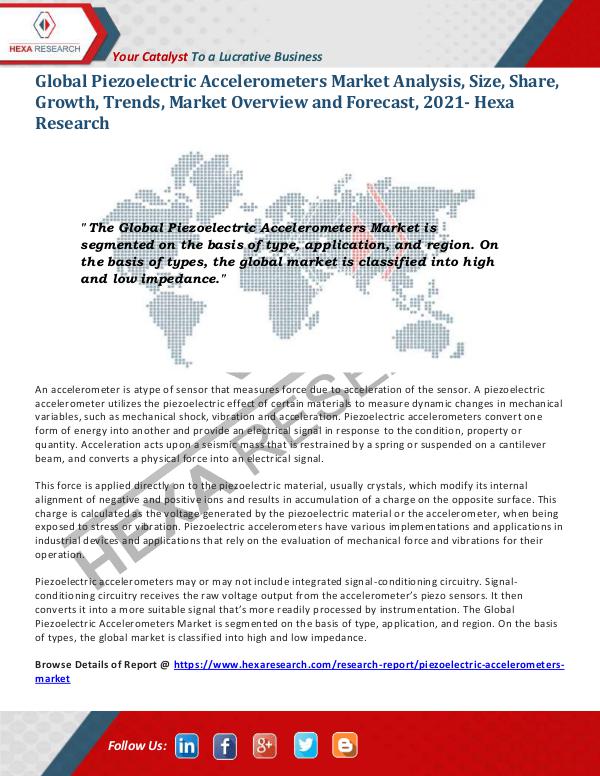 Semiconductors & Electronics Industry Piezoelectric Accelerometers Market Trends