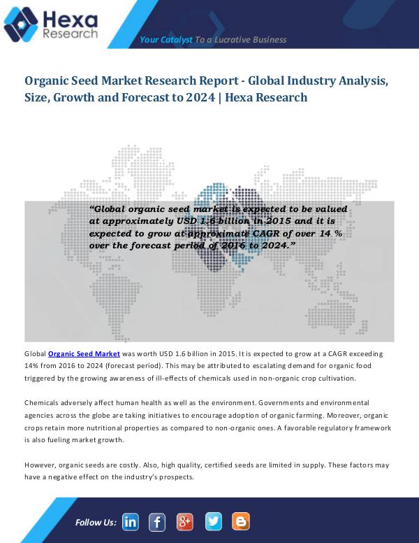 Organic Seed Market Trends