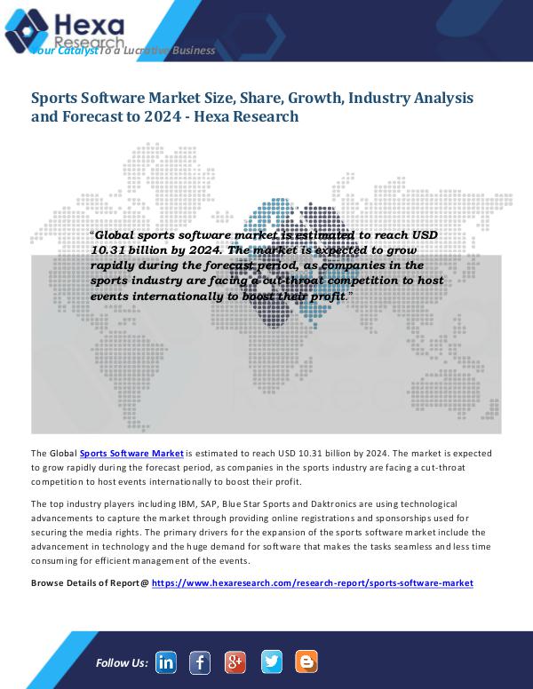 Technology Sports Software Market Analysis