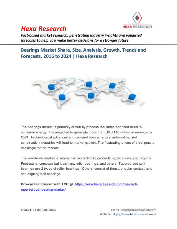 Bearings Market Research 2016-2024