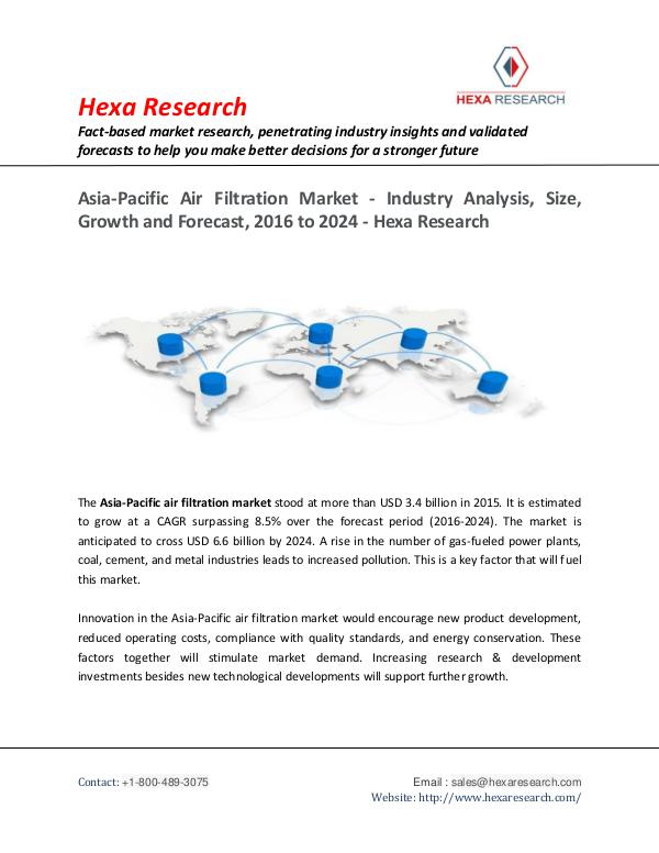 Asia-Pacific Air Filtration Market Analysis Report
