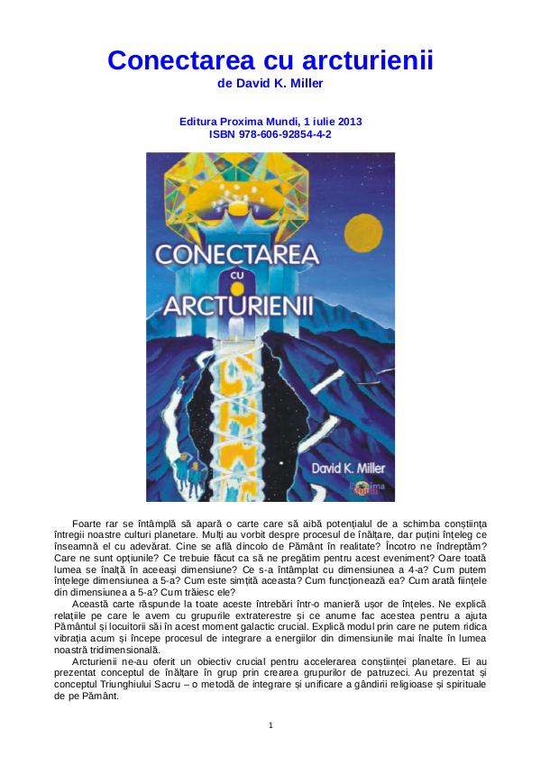 Conectarea cu arcturienii - Editura Proxima Mundi